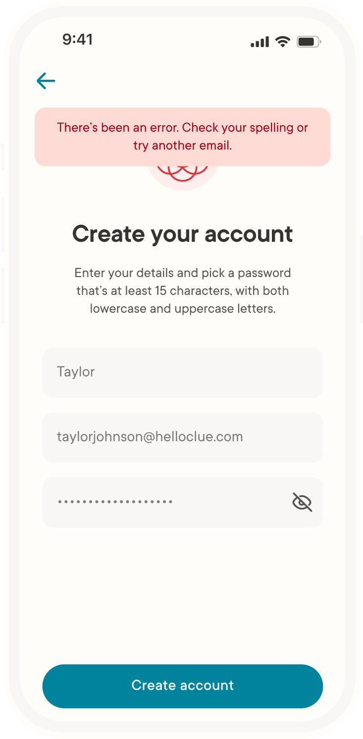 1 Create your account - error.png